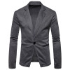 Men suit coat Blazer masculino 2018 autumn new Men jacket knit shirt men's one button solid color small suit blazers Europe size