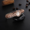 Luxury Rose Gold Watch Fashion Bracelet Watch Women Elegant Rhinestone Quartz Watch Ladies Watches Relogio Feminino