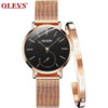 OLEVS Rose Gold Women Watches Bracelet wristwatch for girls Luxury Ladies Watch reloj mujer relogio feminino horloges