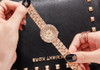 2018 Hot GEDI Fashion Rose Gold Women Watches Top Luxury Popular Lady Quartz Watch 2 Piece Watch Full Rhinestone Dial Clock Hour