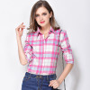 2018 New Brand Women Blouses Long Sleeve Shirts Cotton Red and Black Flannel Plaid Shirt Casual Female Plus Size Blouse Tops