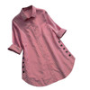 Women's Long Sleeve Lattice Button Casual Tops Shirt Loose Plus Size 5XL Blouse Black,Blue,Red Colors #25