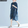 DIMANAF Plus Size 2018 Summer Blouse Women Linen Cardigan Loose Pineapple Print Blue Sweet Fashion Casual Short Sleeve Blouse