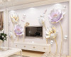 beibehang Custom Wallpapers 3d Photo Murals Paintings Relief Novelty New Chinese Simple Stereo Tulip Background wall paper mural