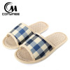 CONYMEE 2018 Linen Man Shoes Spring Summer Beach Sandalias Flip Flop Hombres Men Indoor Home Slippers Flax Sandals Plaid Slipper