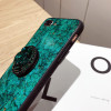 Cute Epoxy Gold foil Gem Green Purple phone case For iPhone X XS Max XR 6 6S 7 8 Plus with Ring Stand Holder Lanyard Soft Cover