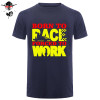 Tee Tops Shirt Men's Born To Race Forced To Work T-Shirt - Funny Go Karting Kart Car Racer polyester Tee Shirts