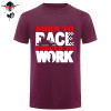 Tee Tops Shirt Men's Born To Race Forced To Work T-Shirt - Funny Go Karting Kart Car Racer polyester Tee Shirts