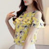 2019 new chiffon women blouse shirt sexy Off Shoulder Short Sleeve Print Floral Casual women's Clothing Blusas Women Tops 62G 30