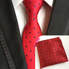 (10 pcs/lot) Wholesale Men's100% Silk Tie Set (Neck ties Handkerchief) Necktie Pocket Square Hanky Wedding Party Banquet Suit