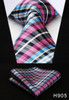 Dot Check Striped Check New 3.4" 100% Silk Jacquard Woven Classic Man's Tie Necktie #H9