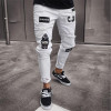 Fear Of Gold Fashion Men Jeans Hip Hop Cool Streetwear Biker Patch Hole Ripped Skinny Jeans Slim Fit Mens Clothes Pencil Jeans