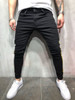 Men's Black Skinny Stretch Side Striped Jeans