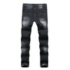 New Hi-Q Classic male biker jeans with zipper Skinny new brand jeans Men's Pants Strech Scratched Hiphop Jean For Men