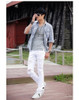 fashion Ripped Jeans Men With Holes Super Skinny Designer white Slim Fit Jean Pants For Man