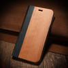 KISSCASE Wood Flip Cases for apple iPhone 6 6s Plus 7 7 Plus Case Retro Natural Real Bamboo Wood Cover for Samsung S7 S7 Edge 