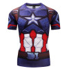 2018 Marvel Captain America Super Hero lycra compression tights T shirt Men fitness clothing short sleeves 3D Printed T-shirt