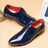 Men's Formal Shoes Big Size 48 47 46 45 Patent Leather White Wedding Shoes Male Lace-Up Derby Flats Mens Business Shoes
