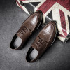 2018 Ltalian Luxury Designer Formal Mens Dress Shoes Genuine Leather Black Basic Flats For Men Wedding Office plus size Oxford 