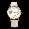 YAZOLE Brand Rose Gold Watch Luxury Crystal Quartz Watch Women Ladies Bird Wristwatch Lady Hour montre femme mujer relojes saati