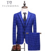 TIAN QIONG Mens Royal Blue Plaid Suit 2018 Slim Fit Wedding Suits for Men High Quality Business Formal Suits 3 Piece S-XXXXXL