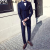 Mens Suits With Pants 3 Pieces Double Breasted Suits Mens Burgundy Tuxedo Slim Fit Formal Wedding Prom Dress Suits 2018 Mauchley