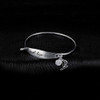JewerlyPalace Personalized Hand Stamped Faith Hope Love Dangle Sailboat 925 Sterling Silver ID Bangle Bracelet Beautiful Gifts
