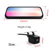 8.5inch HD Entirely Screen Mirror Dual Camera(Dual 1080P) Gesture Control Streaming Video Mirror Monitor with DVR Function B1410