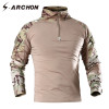 S.ARCHON Tactical Military  Shirt Men Long Sleeve Solider Army Shirts Multicam Uniform Frog Suit T Shirts Combat Clothing Men