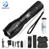 Led flashlight Ultra Bright torch T6/L2/V6 Camping light 5 switch Modes 10000 LM Zoomable Bicycle Light  use 18650 battery