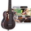 ammoon Ukulele 21" Acoustic Ukelele  Spruce Ukulele  4 Strings Guitar Guitarra with Built-in EQ Pickup Christmas Gift