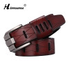 [HIMUNU] New Cowskin Genuine leather Men's belt Brand Belt for Man Pin Buckle jeans Vintage Top quality Design Accessories Belts