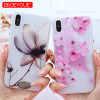  Case For iPhone 7 Case XR XS Max Case For iPhone 8 7 Plus X 5 SE 5S 6 6S Plus Cases Floral 3D Relief Silicone Soft Flowers Capa