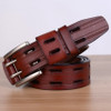 100% High Quality Genuine Leather Belts for Men Brand Strap Male Pin Buckle Fancy Vintage Jeans Cowboy Cintos 