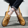  Merkmak British Style Casual Men Loafers Shoes Spring Autumn Genuine Leather Slip On Men's Flats Footwear Plus Size 38-49 Shoes