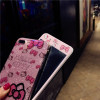  For iphone 8 /7 plus bling case pink Hello Kitty soft TPU Cover for Apple iPhone X / 10 /6 6S 6sPlus Tempered Glass screen film