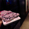  For iphone 8 /7 plus bling case pink Hello Kitty soft TPU Cover for Apple iPhone X / 10 /6 6S 6sPlus Tempered Glass screen film