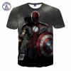  Comic Marvel Avengers T Shirt Men Superhero Captain America Spider Man Iron Man Tshirt Summer Novelty Deadpool Tee Shirts