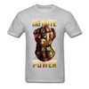  Hottest Infinite Power Tshirt Gold Thanos Gauntlets T Shirt Pure Cotton Round Neck Tees Funny Tops 2018 Newest T-Shirt Marvel