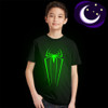  children boy girl t shirt Luminous Glow In Dark Fluorescent teens t-shirt Spiderman logo print top tee marvel kid Casual tshirt