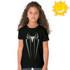 children boy girl t shirt Luminous Glow In Dark Fluorescent teens t-shirt Spiderman logo print top tee marvel kid Casual tshirt