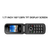 Flip Phone GSM Big Push-Button Flip Mobile Phone Dual Sim FM Radio Unlocked Uniwa X18 Cellphone