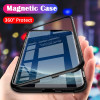  ProElite Metal Bumper Case for Samsung Galaxy Note 9 Note 8 Magnetic Adsorption Tempered Glass for Samsung S8 S9 Plus S7 Edge