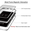  Magnetic Adsorption Flip Phone Case for Samsung Galaxy S8 S9 Plus Note 8 9 S7 Edge Cases Magnet Metal Tempered Glass Back Cover 