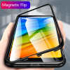 Proelio Magnetic Flip metal Case For Xiaomi Redmi Note 6 Pro 5 Clear Tempered Glass Back Cover For Xiaomi Pocophone F1 Mi A2 8 