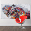  Oil Painting Animal Wall Art Pictures For Living Room Home Decor Canvas Painting The Two Running Horse No Frame