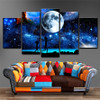 Canvas Paintings Home Decor 5 Pieces Rick And Morty Pictures HD Prints Starry Sky Moon Poster For Living Room Wall Art Framework