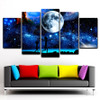 Canvas Paintings Home Decor 5 Pieces Rick And Morty Pictures HD Prints Starry Sky Moon Poster For Living Room Wall Art Framework