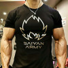 Men Running Breathable Cotton t shirt Gym Fitness Workout Training Short sleeve T-shirts Male Jogging Slim Tee Tops Man Clothing 