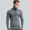 2018 new Men's cotton Fitness Long Sleeve Tight Quick Dry T-shirt Gym Sport Training Shirt Long Sleeves Tops
